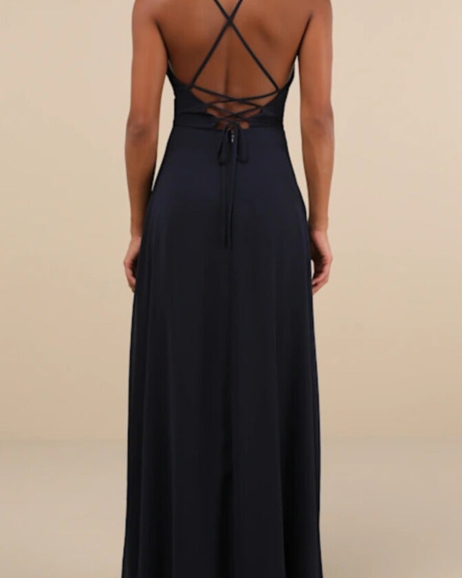 Chloe Lace-Up Back Formal Dress