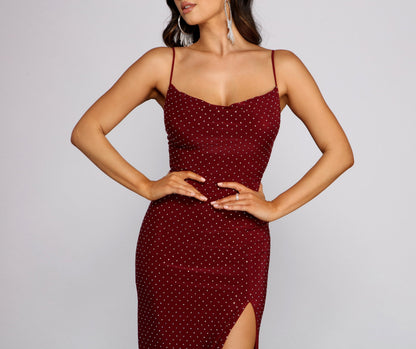 Allison High Slit Embellished Formal Dress