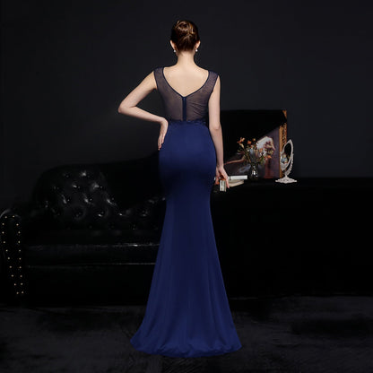 Amelia embroidered sequined fishtail dress