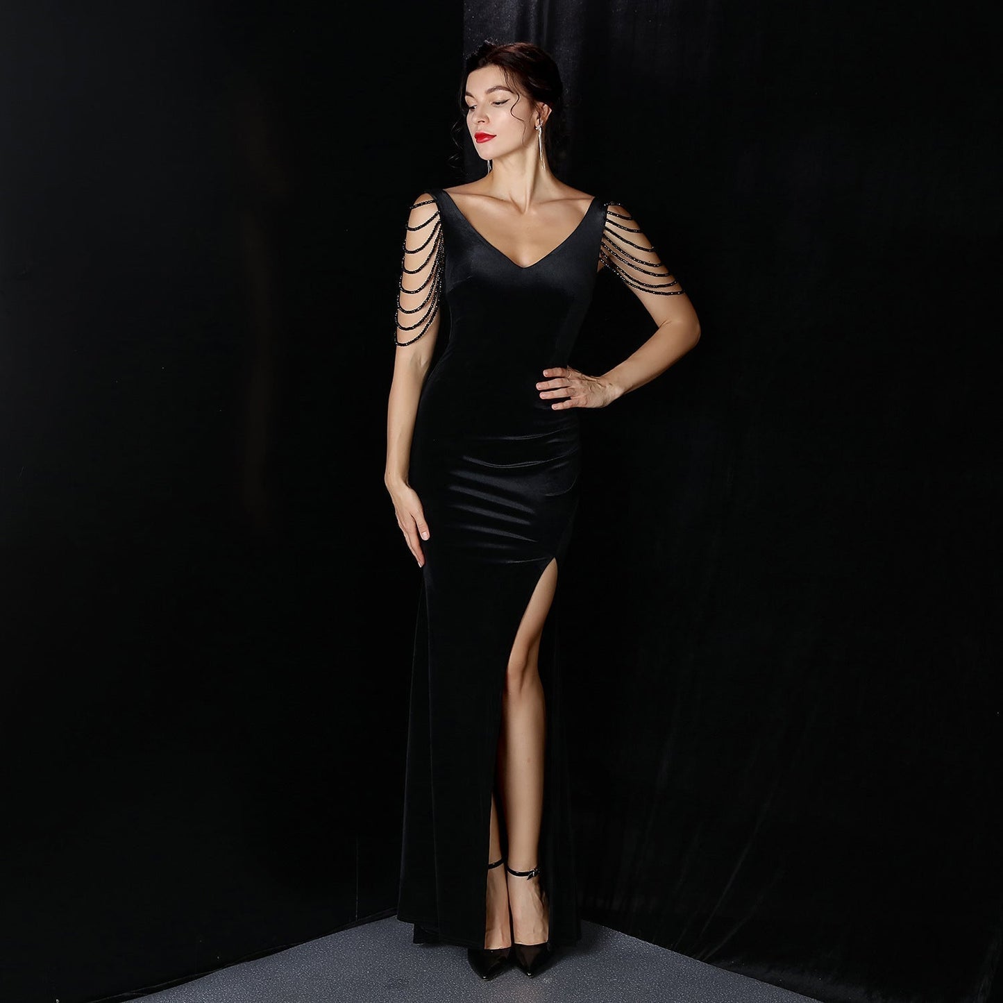 Avery Good Quality Velvet Formal Dress
