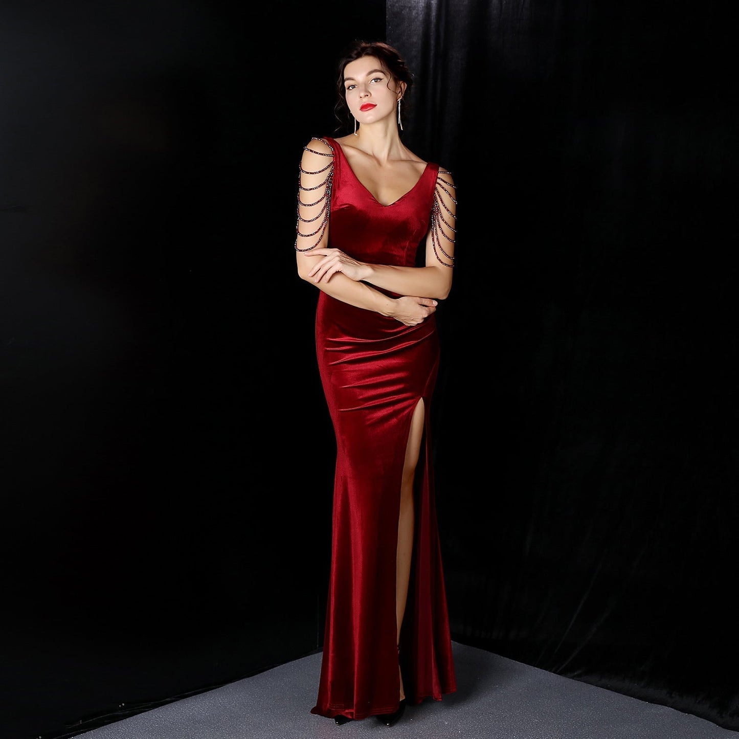 Avery Good Quality Velvet Formal Dress
