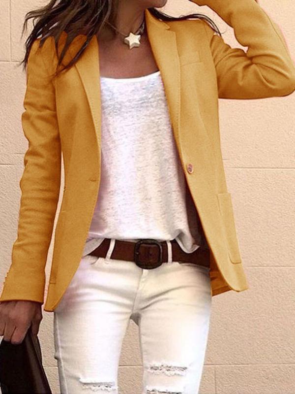 Blazers Lapel Button Slim Long Sleeve Blazer