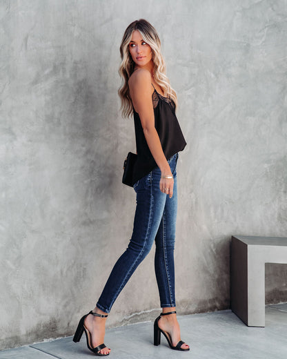 Delicate Balance Lace Cami Tank - Black