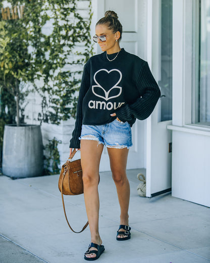 EllandEmm - Amour Cotton Blend Pullover Sweater