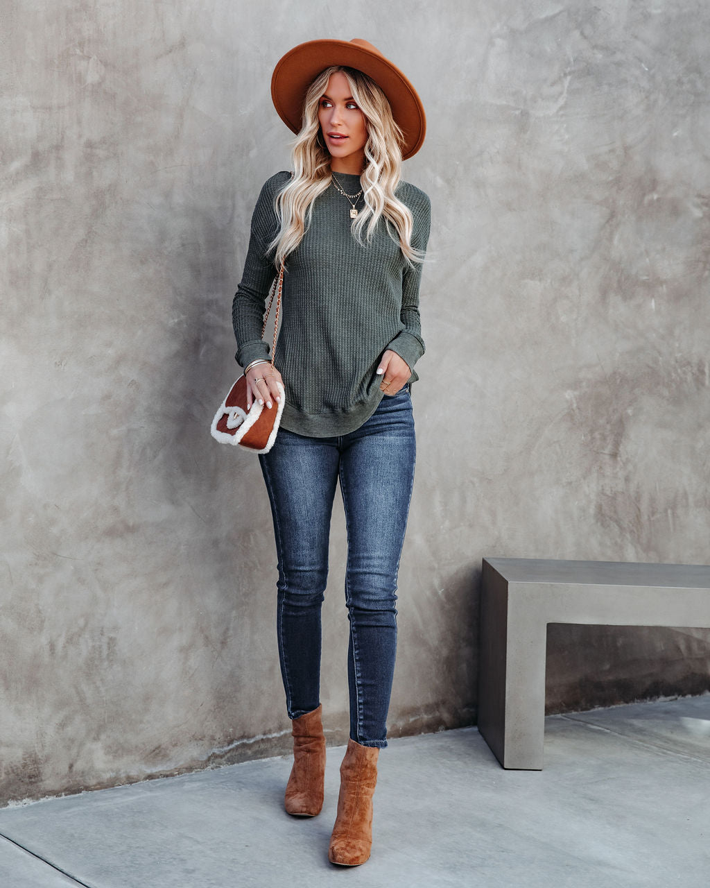 Erickson Cotton Blend Thermal Top - Hunter Green