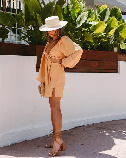 Fountain Dreams Mini Skirt - Apricot
