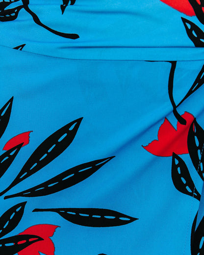 Give Your Best Printed Wrap Midi Skirt