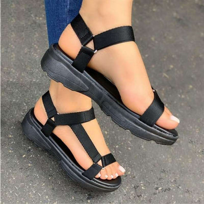 Cute Beans Velcro Side Closure Sandals