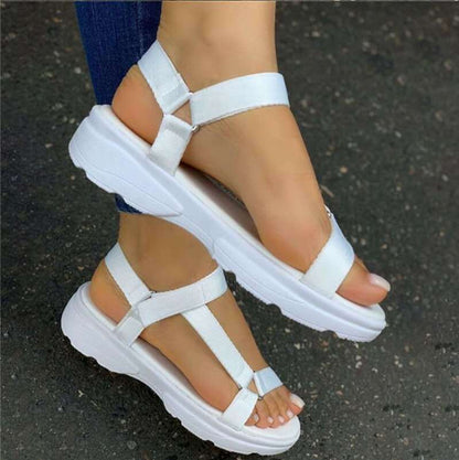 Cute Beans Velcro Side Closure Sandals
