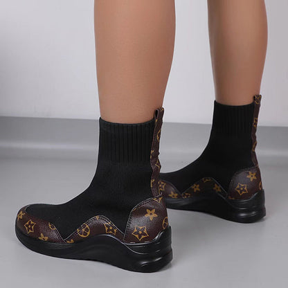 Comfort Stretch Knitted Sock Booties
