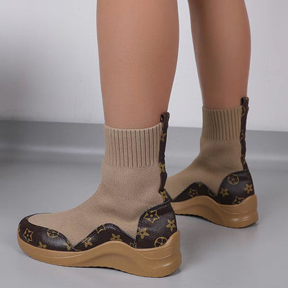 Comfort Stretch Knitted Sock Booties