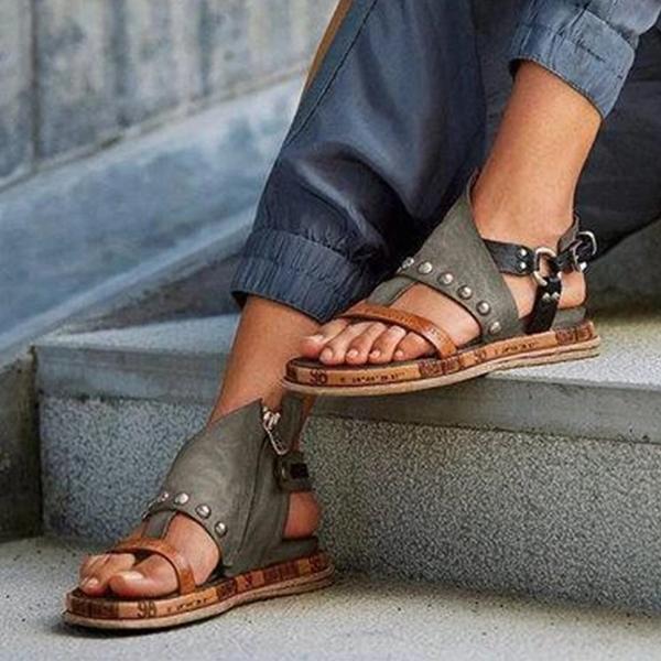 Faux leather Platform sandals