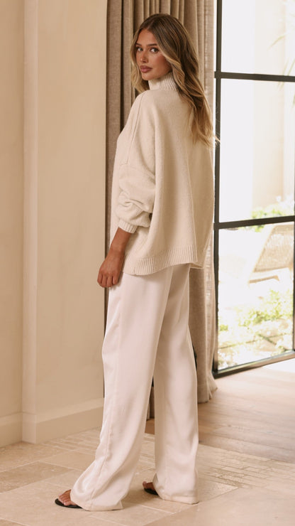 Harita Knitted Sweater - Cream